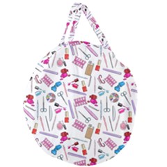 Manicure Nail Giant Round Zipper Tote by SychEva