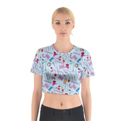 Manicure Nail Cotton Crop Top by SychEva