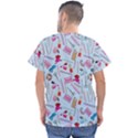 Manicure Nail Men s V-Neck Scrub Top View2