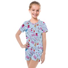 Manicure Nail Kids  Mesh Tee And Shorts Set