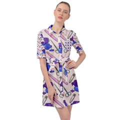 Manicure Belted Shirt Dress by SychEva