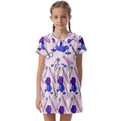 Manicure Kids  Asymmetric Collar Dress by SychEva