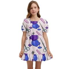 Manicure Kids  Short Sleeve Dolly Dress by SychEva