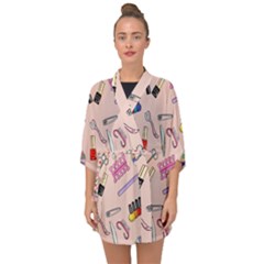 Manicure Half Sleeve Chiffon Kimono by SychEva