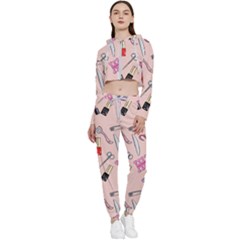 Manicure Cropped Zip Up Lounge Set by SychEva