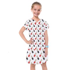 Nails Manicured Kids  Drop Waist Dress by SychEva