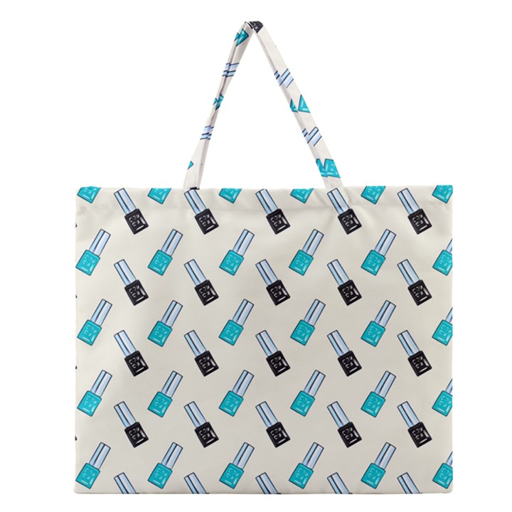 Nails Zipper Large Tote Bag