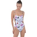 Manicure Nail Pedicure Tie Strap One Piece Swimsuit View1