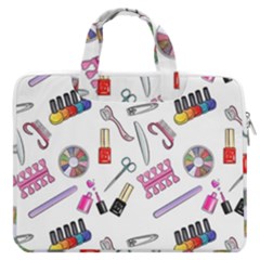 Manicure Nail Pedicure Macbook Pro 16  Double Pocket Laptop Bag  by SychEva