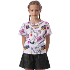 Manicure Nail Pedicure Kids  Front Cut Tee by SychEva