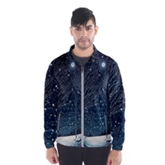 Snow Christmas Starry Night Men s Windbreaker by Simbadda