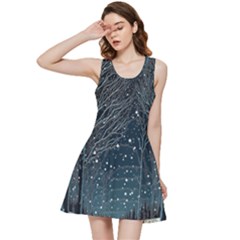 Snow Christmas Starry Night Inside Out Racerback Dress