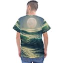 Ocean Sea Waves Tide Men s V-Neck Scrub Top View2