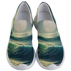 Ocean Sea Waves Tide Women s Lightweight Slip Ons by Simbadda