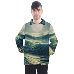 Ocean Sea Waves Tide Men s Half Zip Pullover