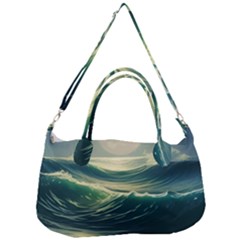 Ocean Sea Waves Tide Removable Strap Handbag by Simbadda