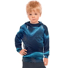 Technology Computer Background Kids  Hooded Pullover by Simbadda