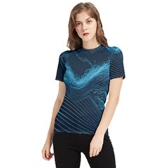 Technology Computer Background Women s Short Sleeve Rash Guard by Simbadda