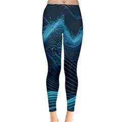 Technology Computer Background Inside Out Leggings by Simbadda