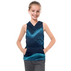 Technology Computer Background Kids  Sleeveless Hoodie by Simbadda