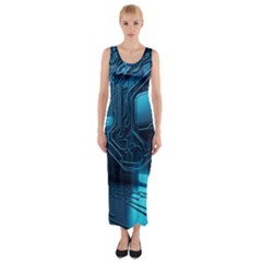 Technology Modern Fitted Maxi Dress