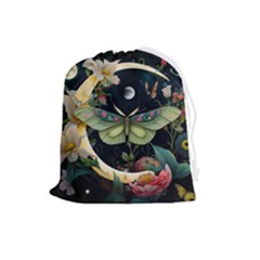 Flower Mot Moon Star Planet Drawstring Pouch (large) by Simbadda