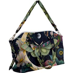 Flower Mot Moon Star Planet Canvas Crossbody Bag by Simbadda