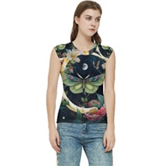 Flower Mot Moon Star Planet Women s Raglan Cap Sleeve Tee by Simbadda