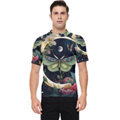 Flower Mot Moon Star Planet Men s Short Sleeve Rash Guard by Simbadda