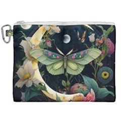 Flower Mot Moon Star Planet Canvas Cosmetic Bag (xxl) by Simbadda