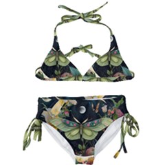 Flower Mot Moon Star Planet Kids  Classic Bikini Set by Simbadda