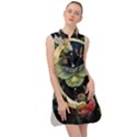 Flower Mot Moon Star Planet Sleeveless Shirt Dress View1