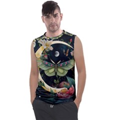 Flower Mot Moon Star Planet Men s Regular Tank Top by Simbadda