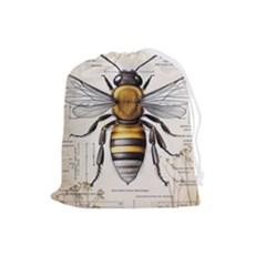 Bee Beekeeping Drawstring Pouch (large) by Simbadda