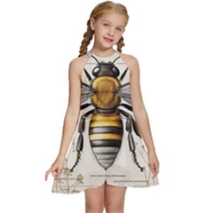 Bee Beekeeping Kids  Halter Collar Waist Tie Chiffon Dress by Simbadda