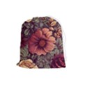 Flowers Pattern Drawstring Pouch (Large) View1