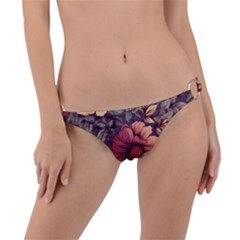 Flowers Pattern Ring Detail Bikini Bottoms by Simbadda