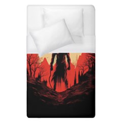 Demon Halloween Duvet Cover (single Size) by Simbadda