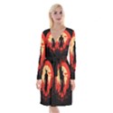 Demon Halloween Long Sleeve Velvet Front Wrap Dress View1