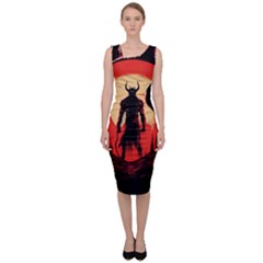 Demon Halloween Sleeveless Pencil Dress by Simbadda