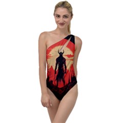 Demon Halloween To One Side Swimsuit by Simbadda