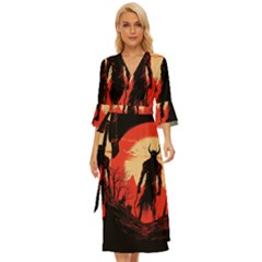 Demon Halloween Midsummer Wrap Dress by Simbadda