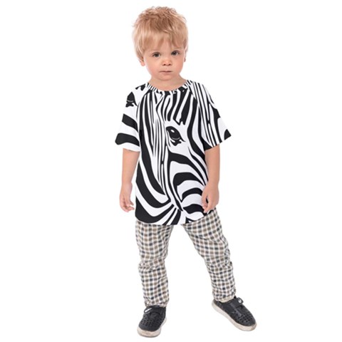 Animal Cute Pattern Art Zebra Kids  Raglan Tee by Amaryn4rt