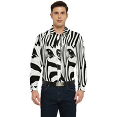 Animal Cute Pattern Art Zebra Men s Long Sleeve  Shirt by Amaryn4rt