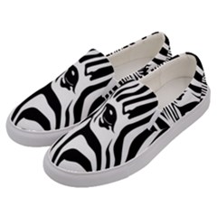 Animal Cute Pattern Art Zebra Men s Canvas Slip Ons by Amaryn4rt