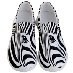 Animal Cute Pattern Art Zebra Men s Lightweight Slip Ons by Amaryn4rt