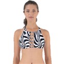 Animal Cute Pattern Art Zebra Perfectly Cut Out Bikini Top View1