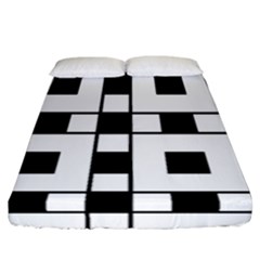 Black And White Pattern Fitted Sheet (california King Size)