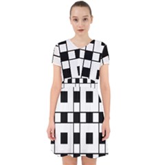 Black And White Pattern Adorable in Chiffon Dress