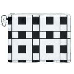 Black And White Pattern Canvas Cosmetic Bag (XXL)